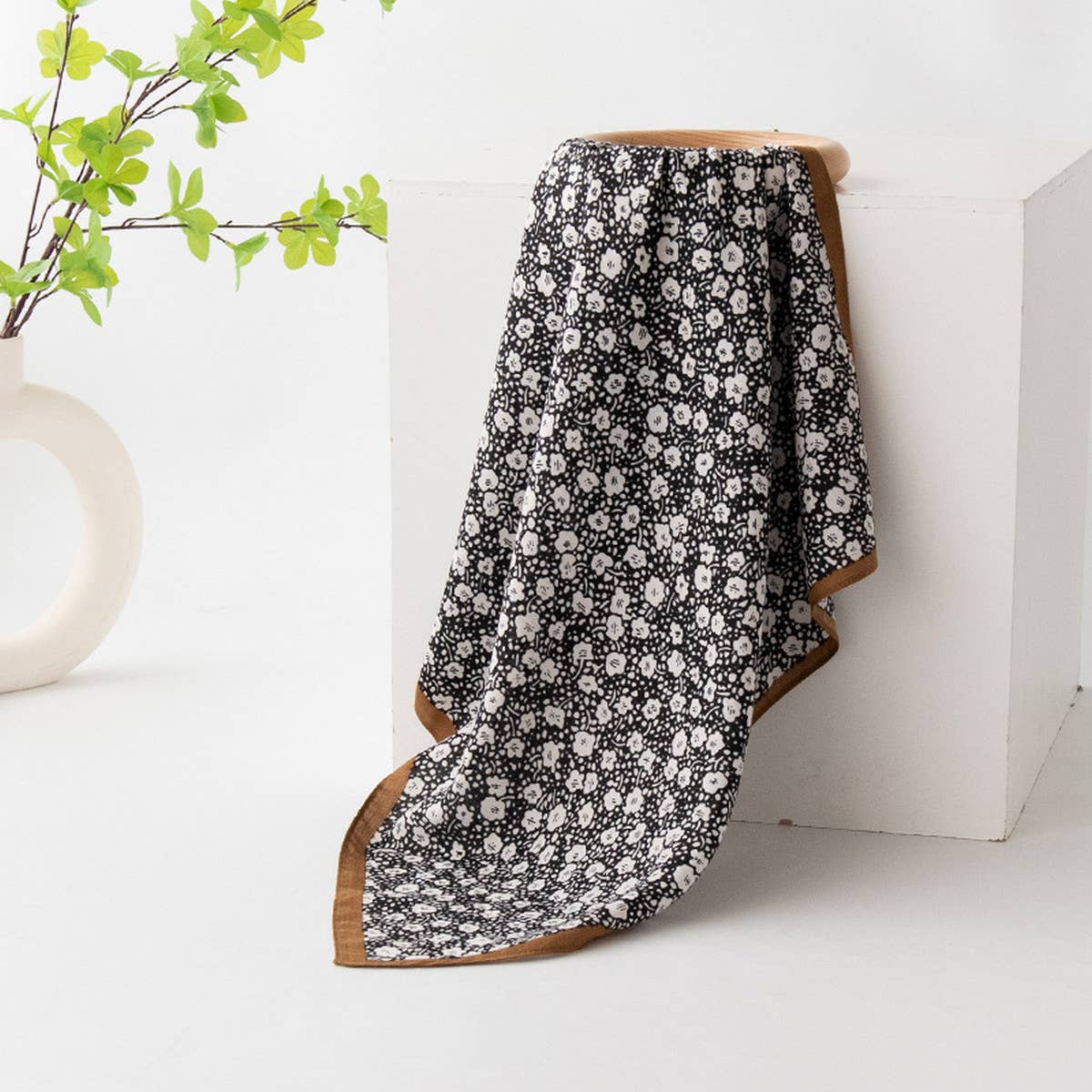 Floral Print Square Scarf - Cloth + Cabin