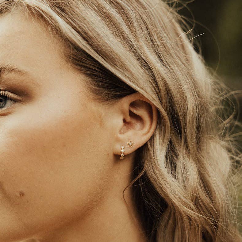 Alice Diamond Hoops - Cloth + Cabin