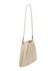 Carrie Ivory Pleated Vegan Shoulder Bag - Cloth + Cabin
