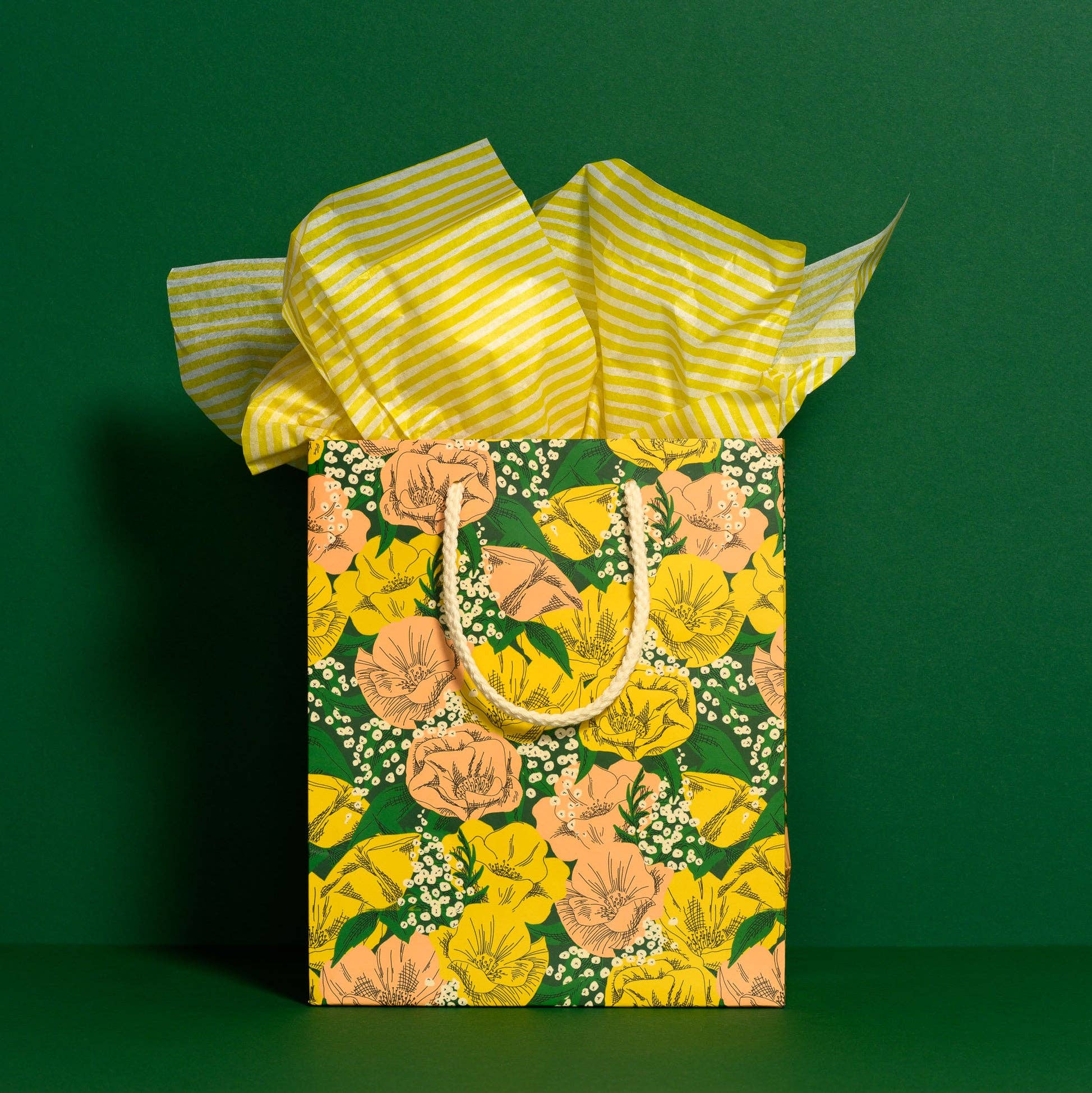 Yellow Stripe Tissue Paper - Cloth + Cabin