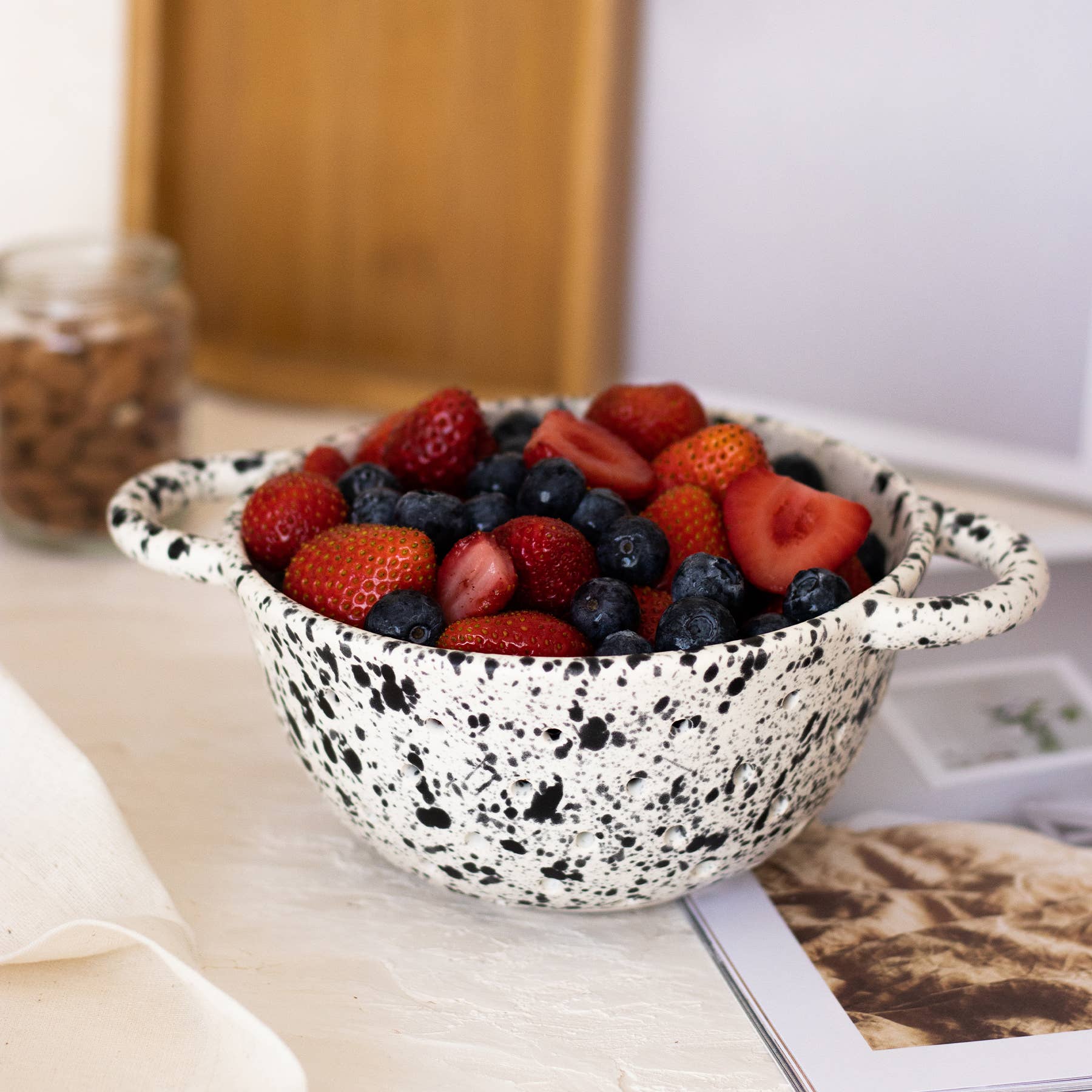 Handmade Ceramic Colander - Cloth + Cabin