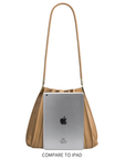 Carrie Taupe Pleated Vegan Shoulder Bag - Cloth + Cabin