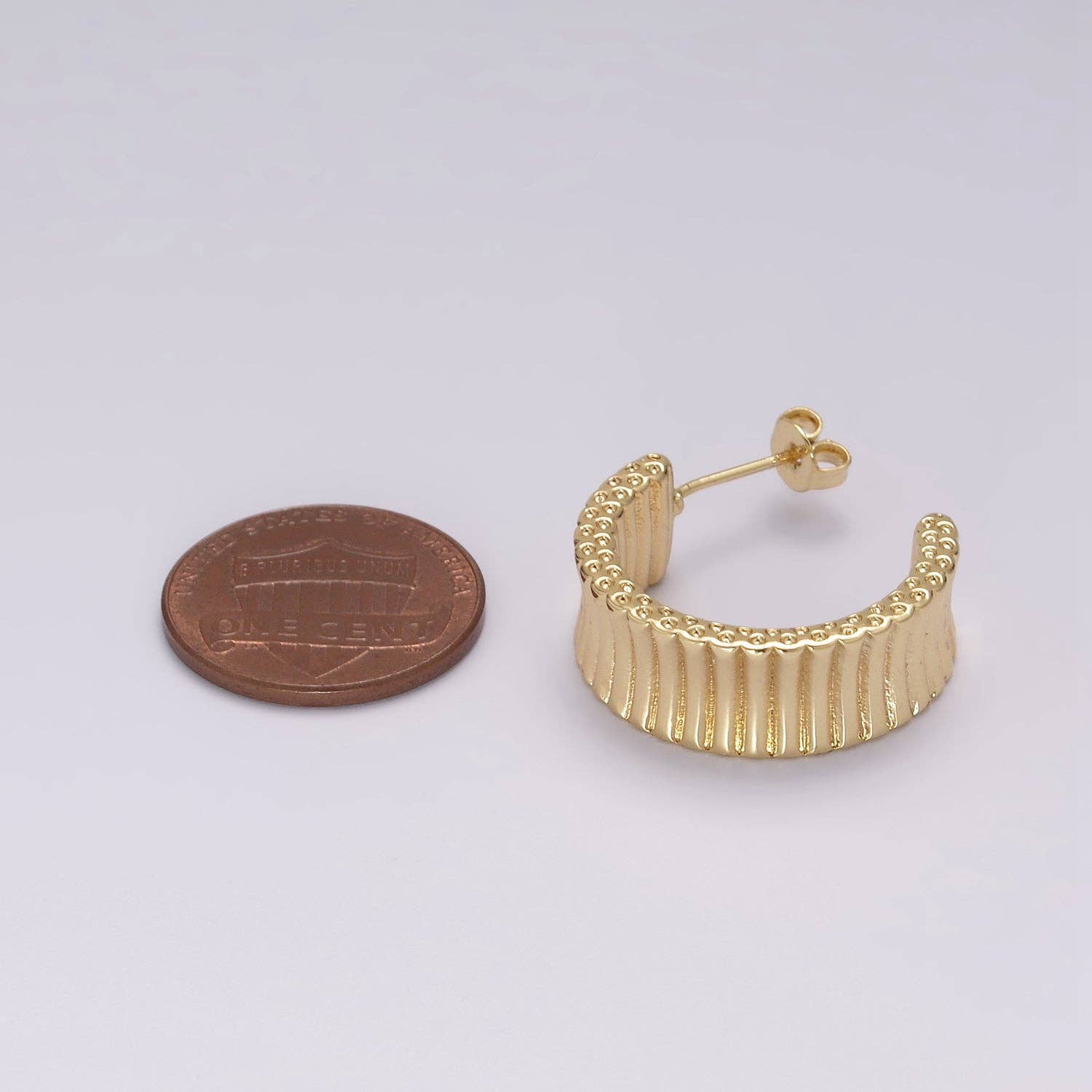 Chunky Striped Hoop Earrings - Cloth + Cabin