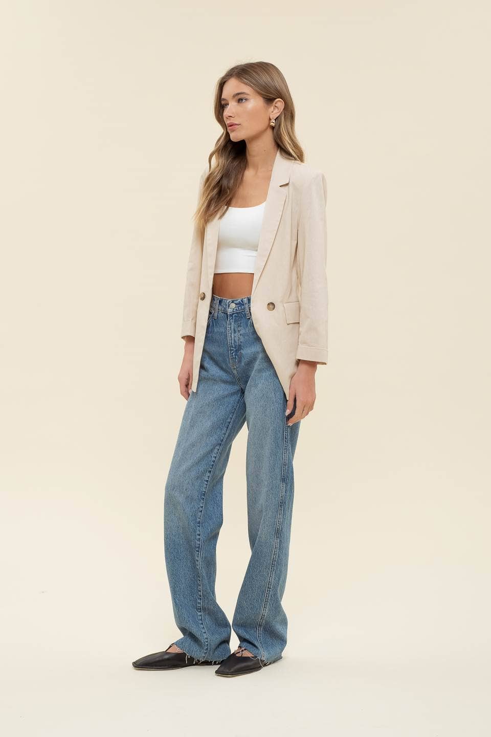 Miah Linen Blend Blazer - Cloth + Cabin