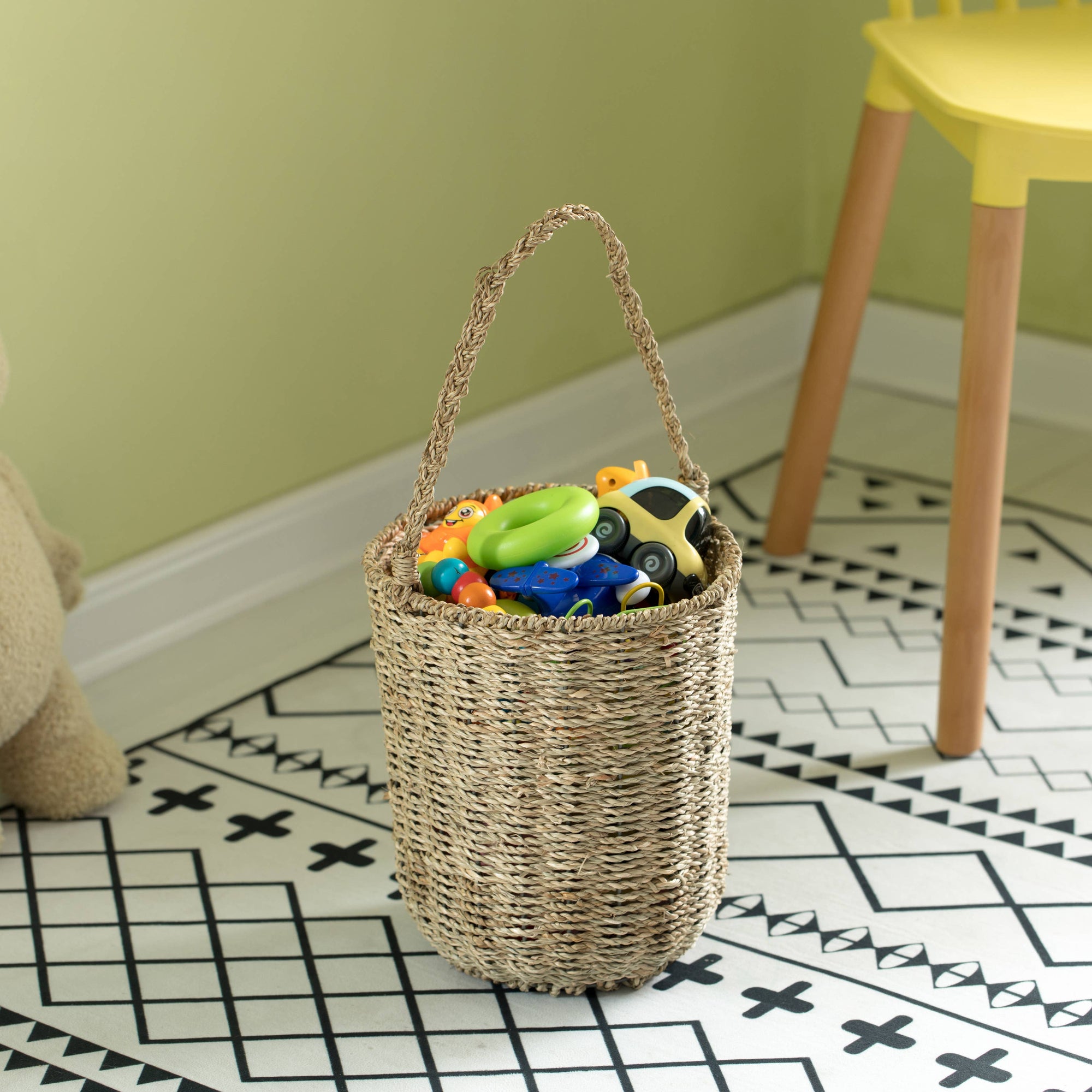 Woven Seagrass Hanging Basket - Cloth + Cabin