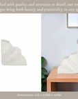 Marble Fluted Bookends / Set of 2 - Cloth + Cabin