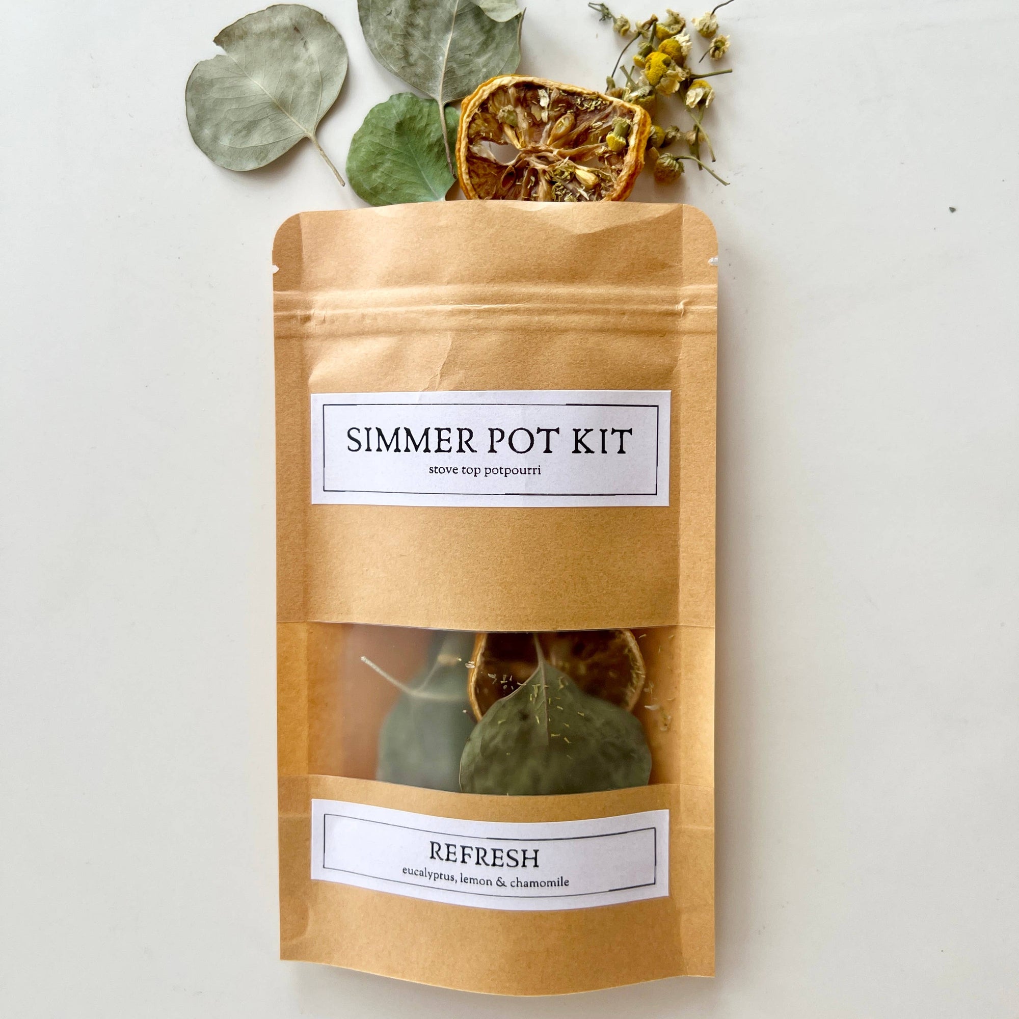 Refresh - Simmer Pot Kit - Eucalyptus, Lemon & Chamomile - Cloth + Cabin