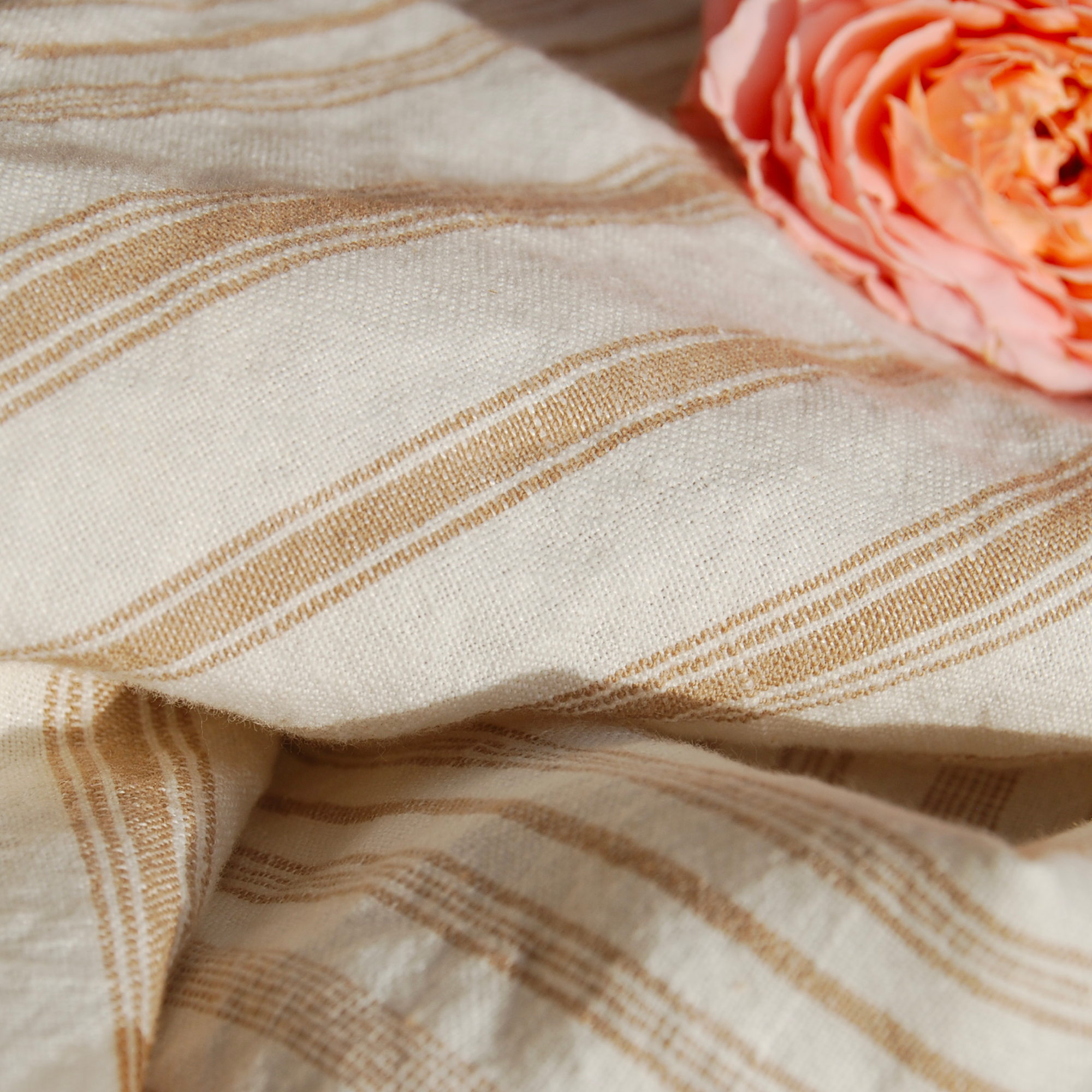 Stripe Dish Towel in Nougat / Set of 2 - Cloth + Cabin