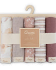 Violet 5-Piece Cotton Baby Washcloth Set
