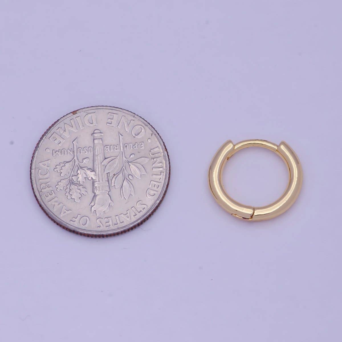 Tiny Gold Huggie Earring 12mm Mini Huggie