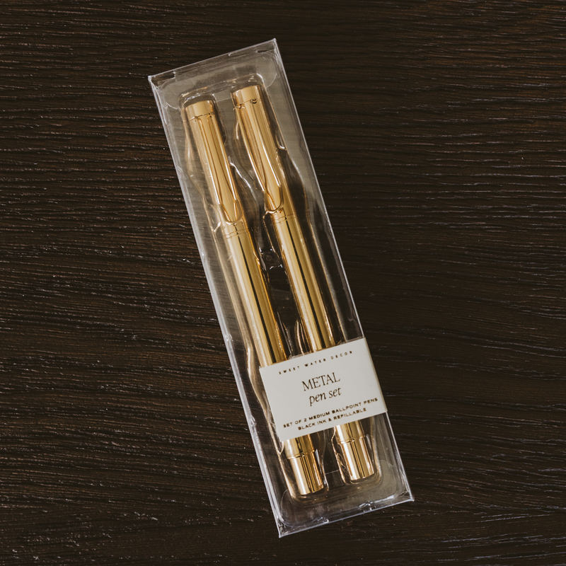 Gold Metal Pen Set
