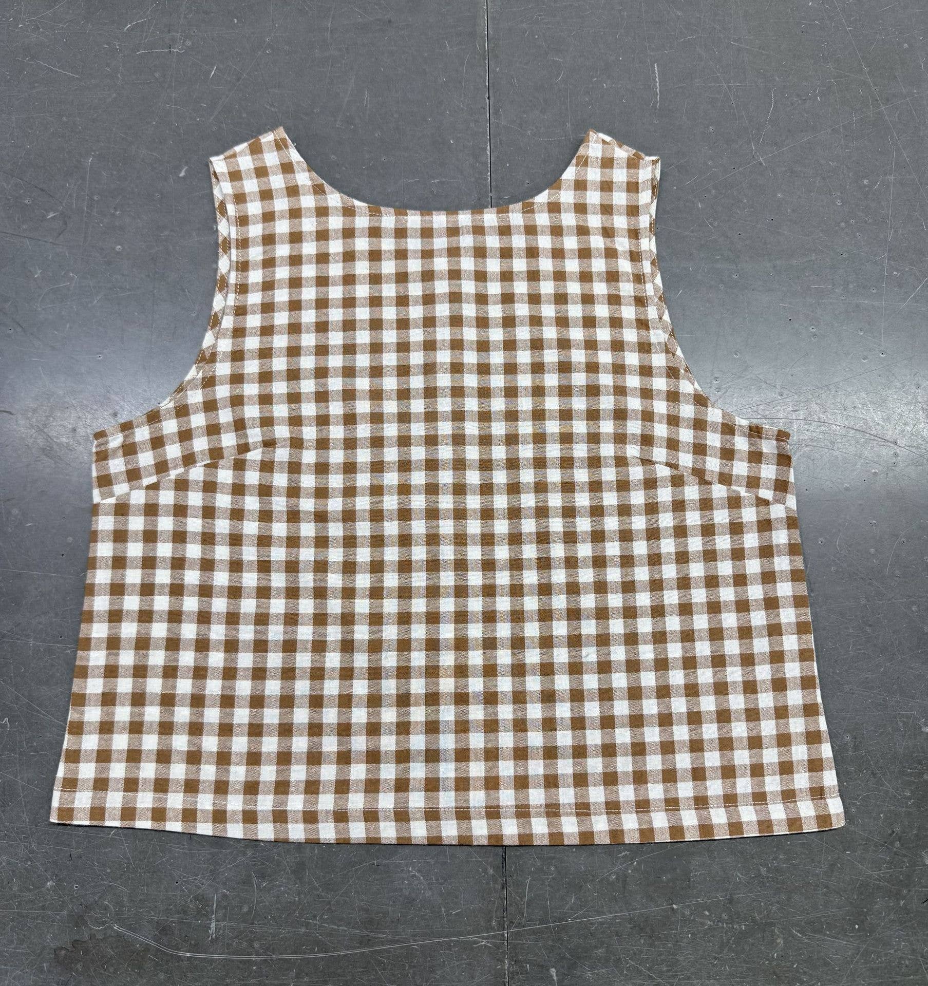 Gabriela Plaid Button Tank