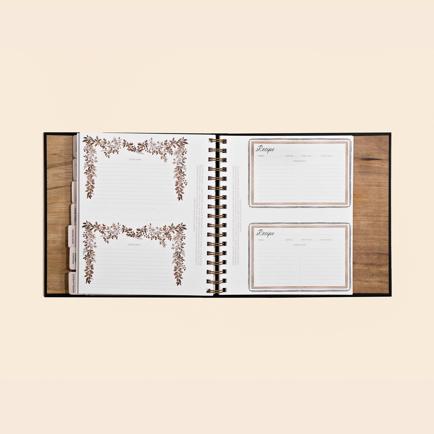 Around Our Table: Blank Recipe Book with Recipe Cards - Cloth + Cabin