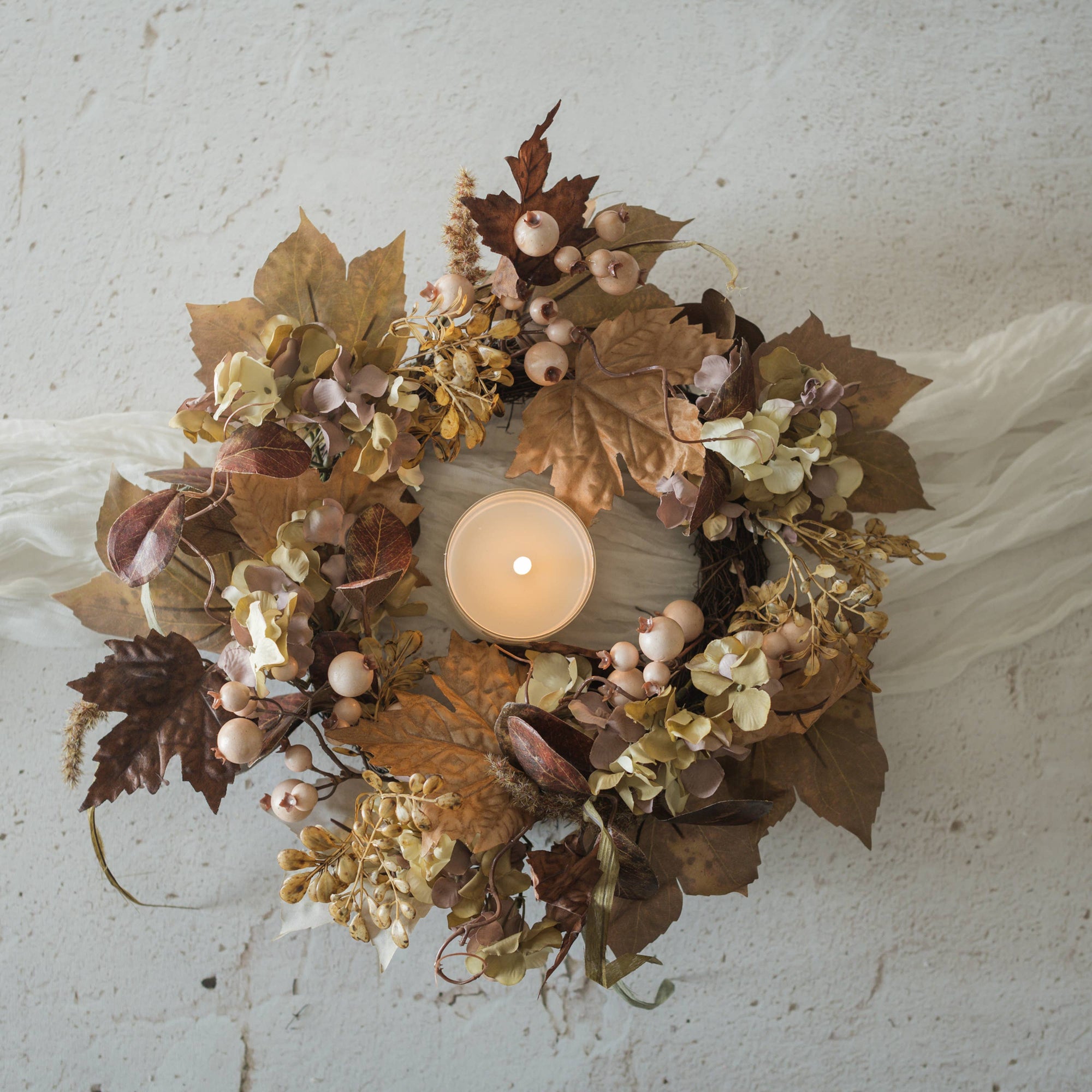 17" Maple Leaf + Berry Wreath