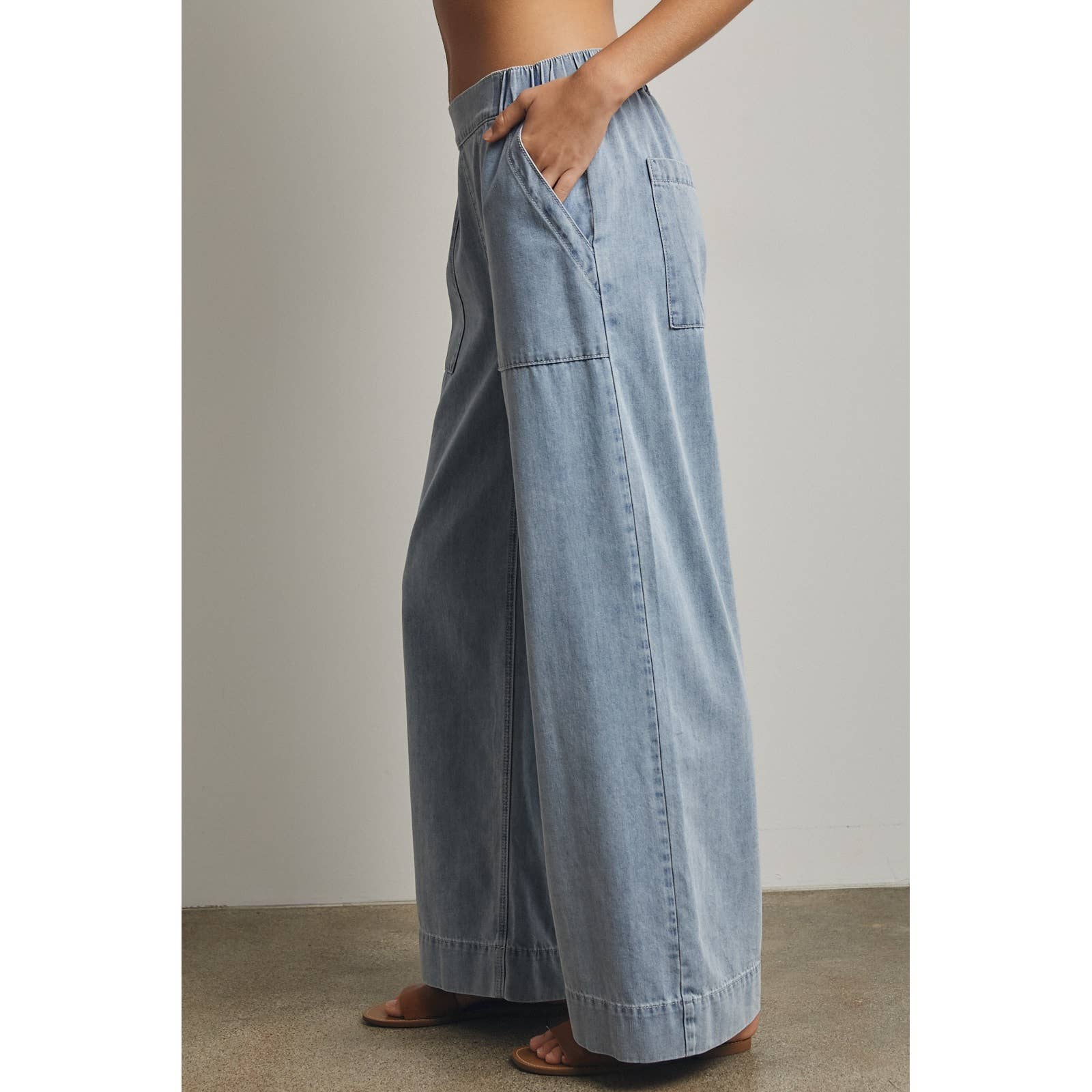 Nola Wide Leg Denim Pants - Cloth + Cabin