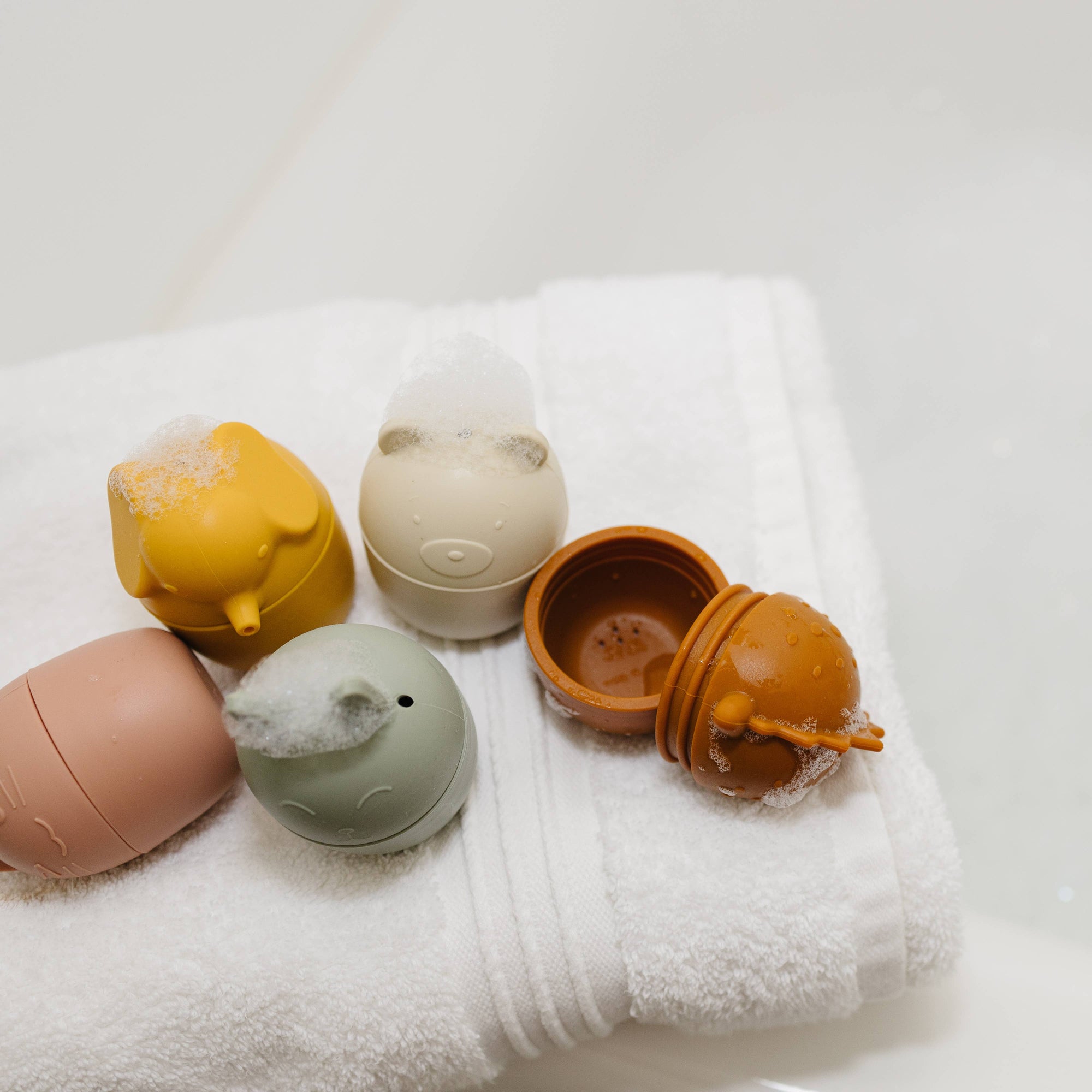 Animal Mold Free Silicone Bath Toy Set 