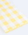 Yellow Gingham Paper Tablecloth