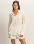 Hailee Striped Button-Up Shirt - Cloth + Cabin