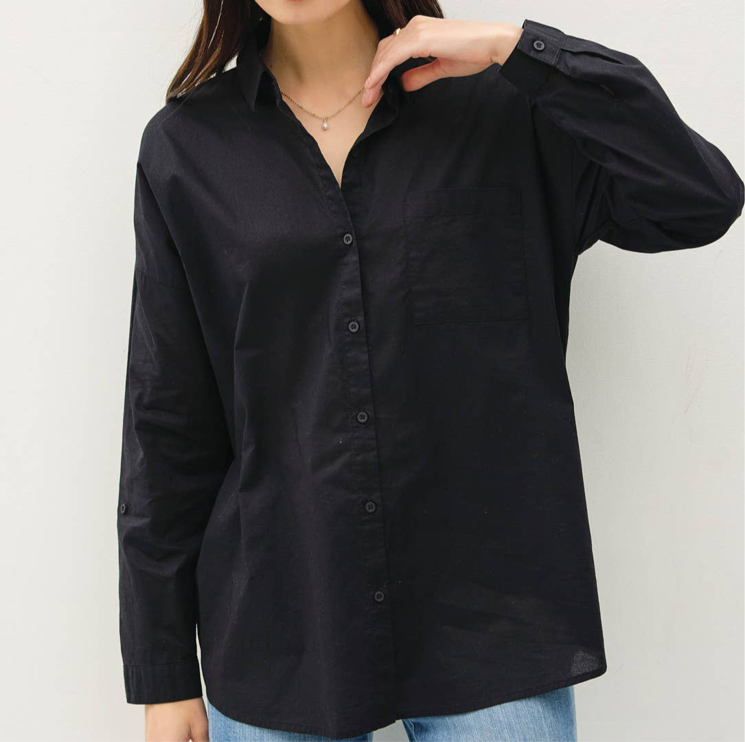 Julianne Oversized Cotton Shirt - Cloth + Cabin