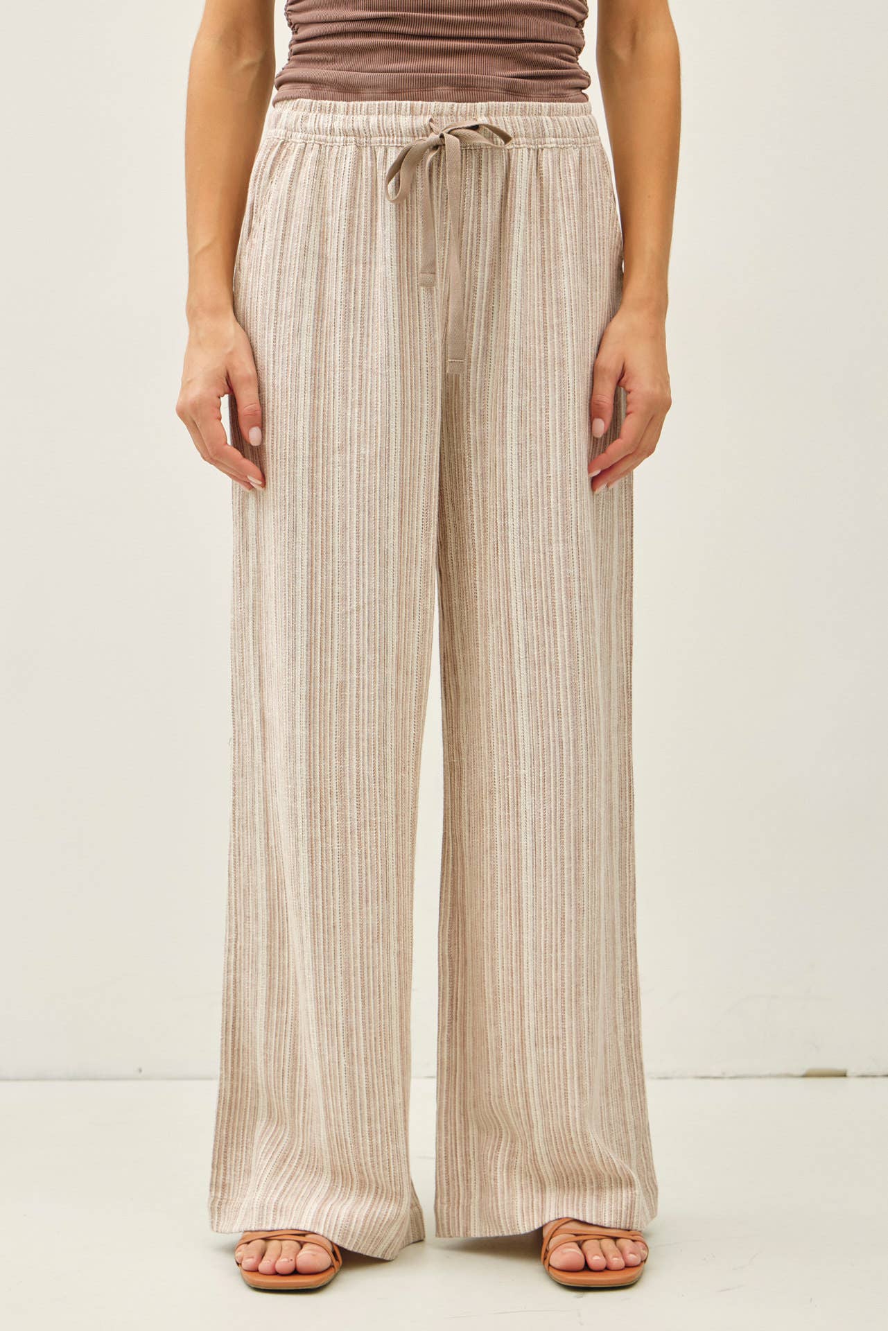 Kyra 29"  Striped Linen Pants - Cloth + Cabin