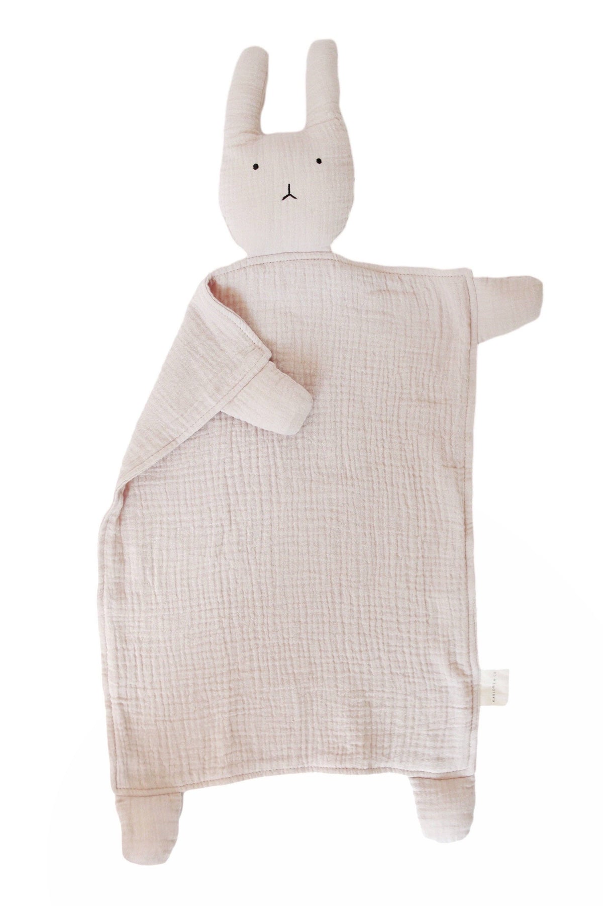 Organic Cotton Muslin Natural Sand Bunny Lovey Blanket