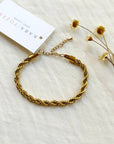 Thick Gold Rope Chain Bracelet - Cloth + Cabin