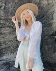 SEIRA - Wide Brim Open Weave Straw Rancher Hat