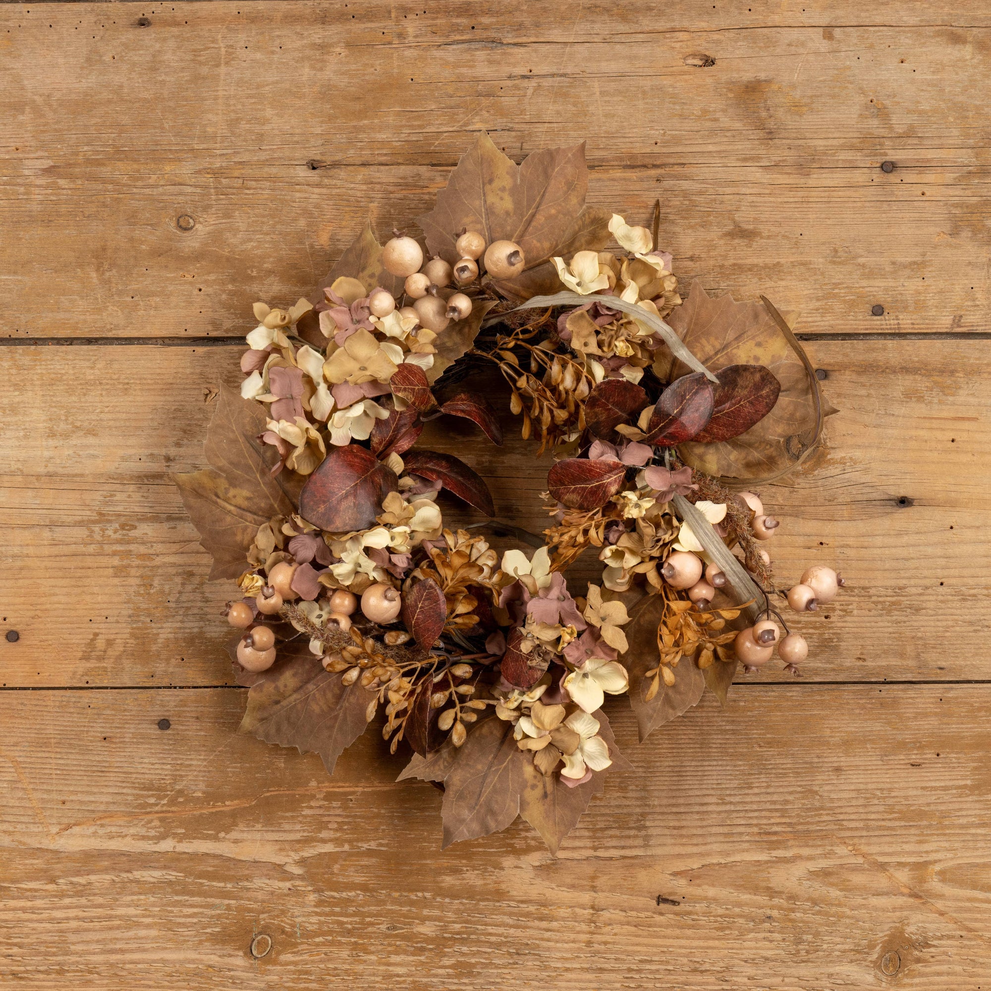 17" Maple Leaf + Berry Wreath