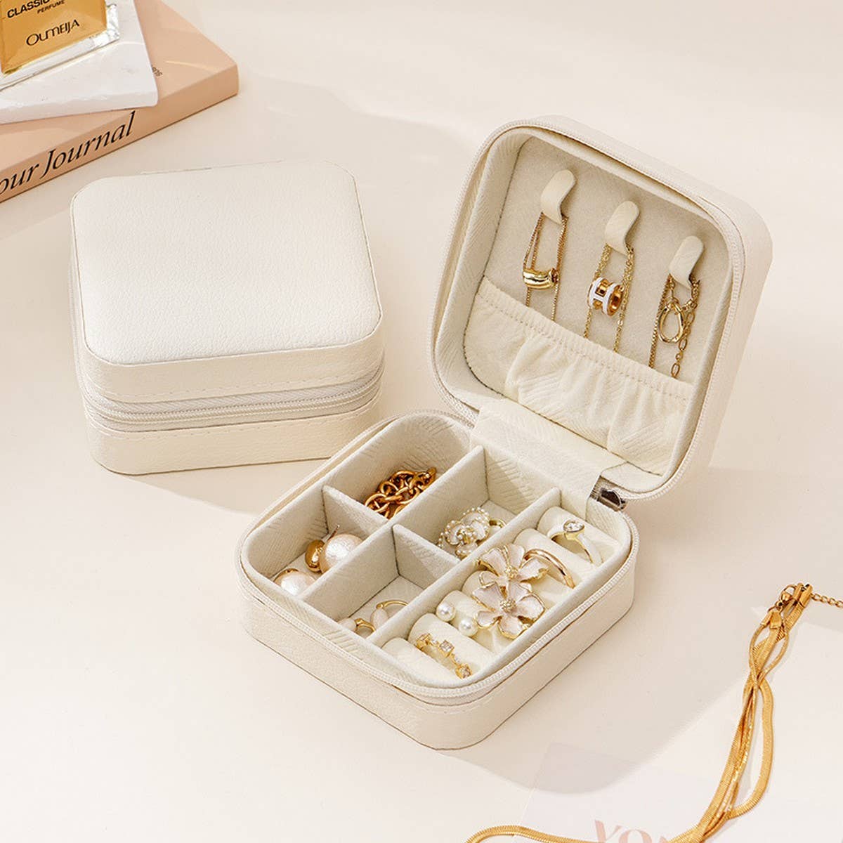 MACARON SOLID COLOR JEWELRY STORAGE BOX_CWAJE1541 - Cloth + Cabin