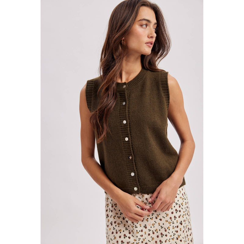 Taliyah Sleeveless Sweater Cardigan Vest