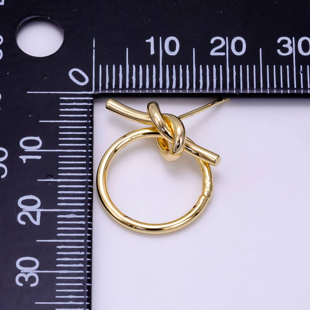 Tied Knot Drop Circle Stud Earrings - Cloth + Cabin