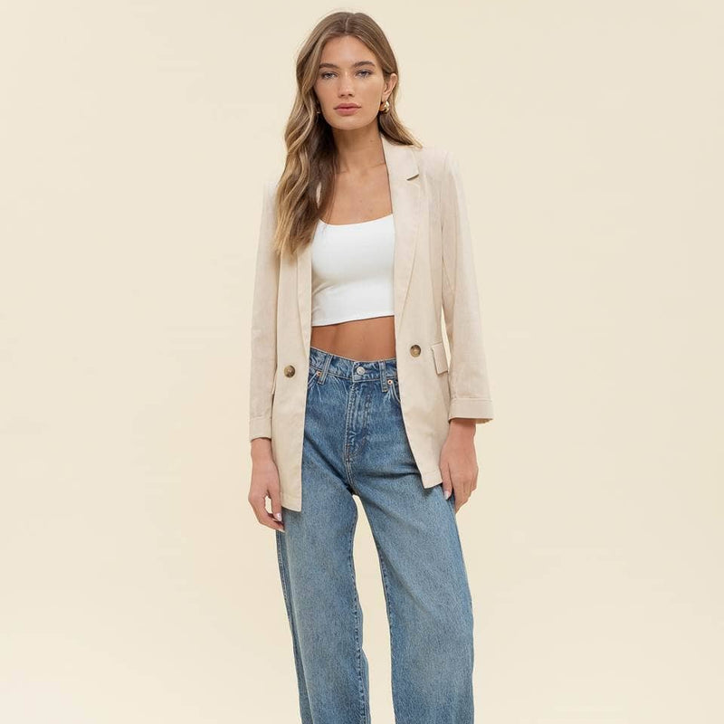 Miah Linen Blend Blazer - Cloth + Cabin