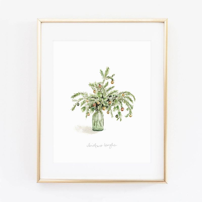 Christmas Boughs Art Print - Cloth + Cabin