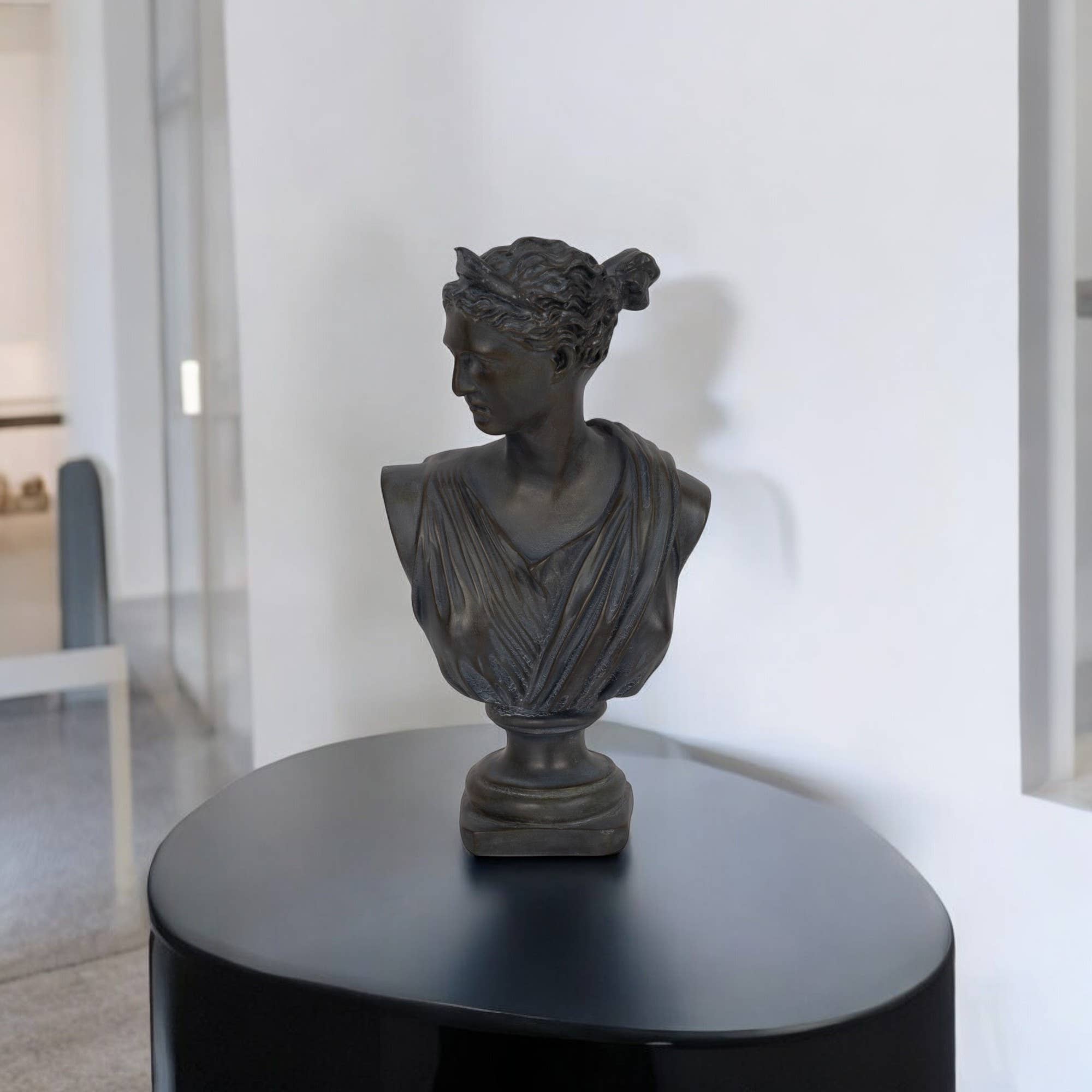 Bronze Grecian Bust Sculpture - Cloth + Cabin