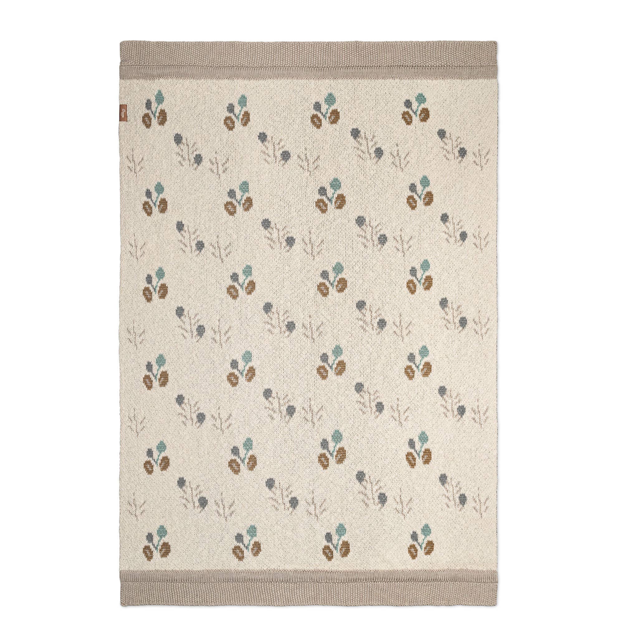 Avery Organic Cotton Knitted Baby Blanket (Poppy)
