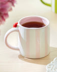 Cherry Pink 14oz Stripe Mug