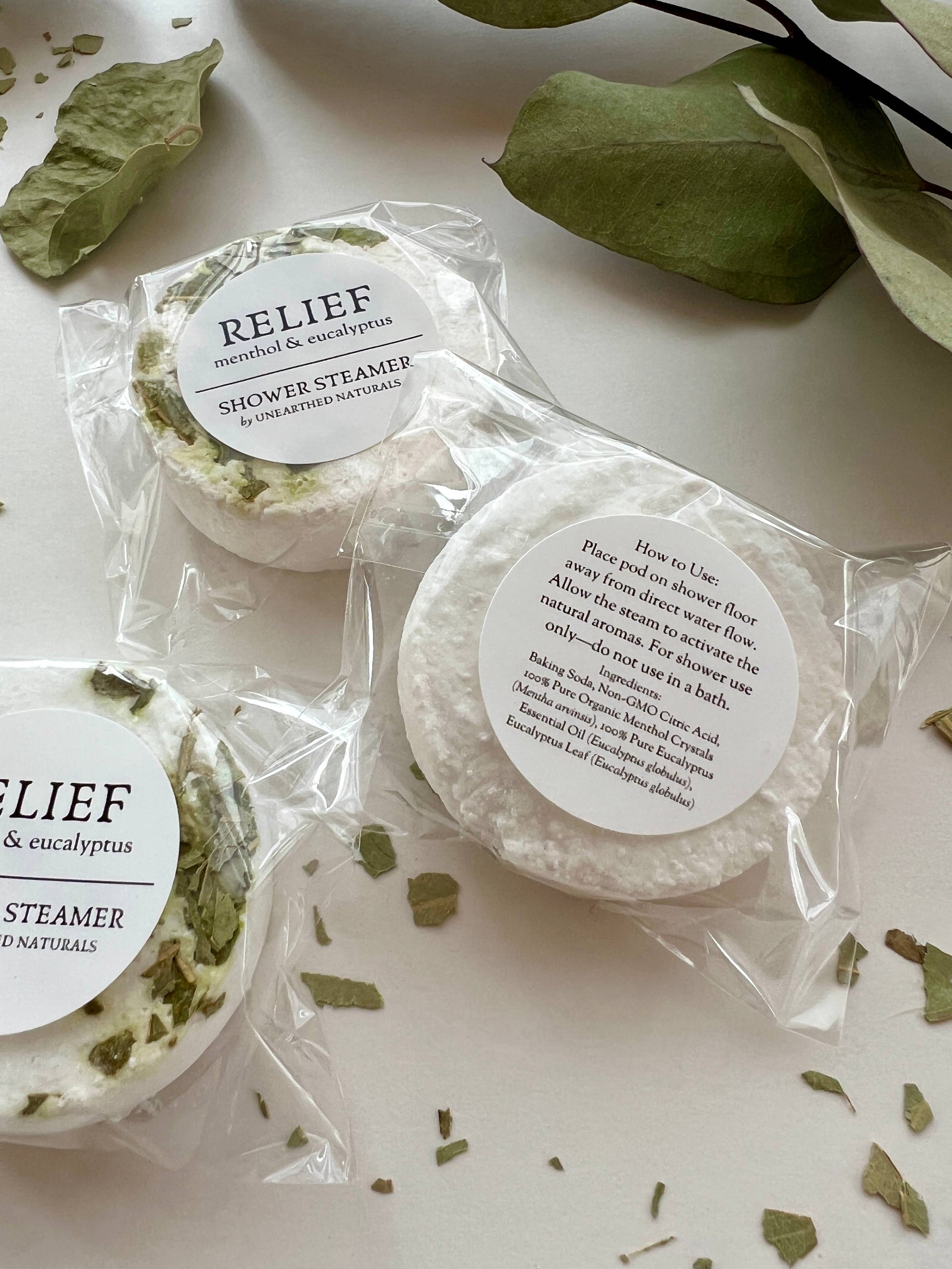 Relief - Menthol & Eucalyptus Shower Steamers - Cloth + Cabin