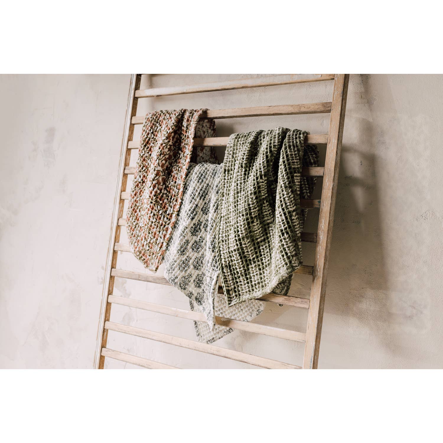 Blomma Block Print Dishtowel - Cloth + Cabin