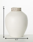 White Ceramic Modern Vase - Cloth + Cabin