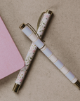 Blue Floral Metal Pen Set - Cloth + Cabin