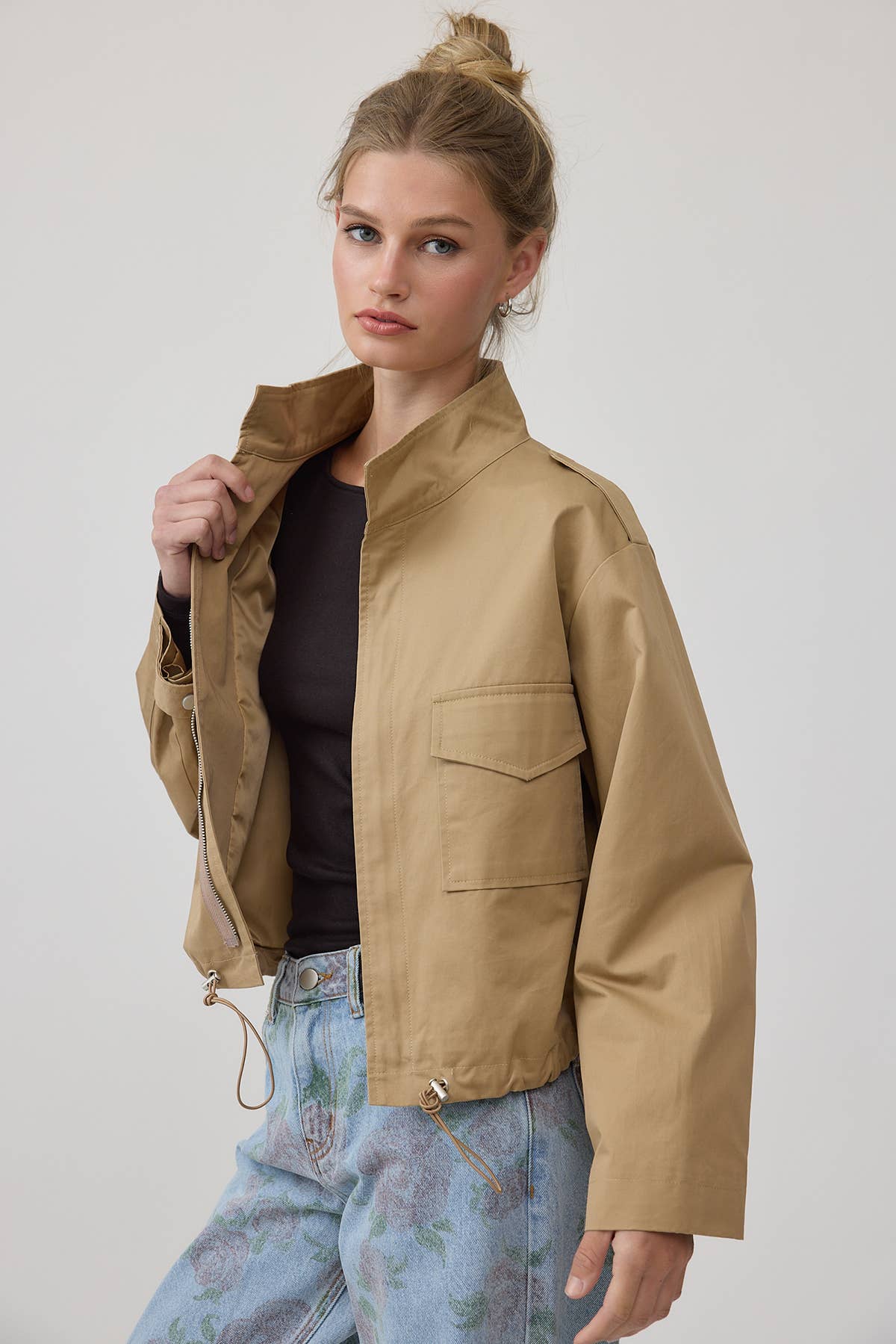Monique Modern Cropped Utility Jacket