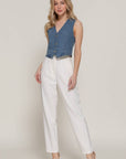 Evelyn Stretch Denim Vest
