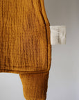 Toffee Lion Organic Cotton Muslin Lovey Blanket