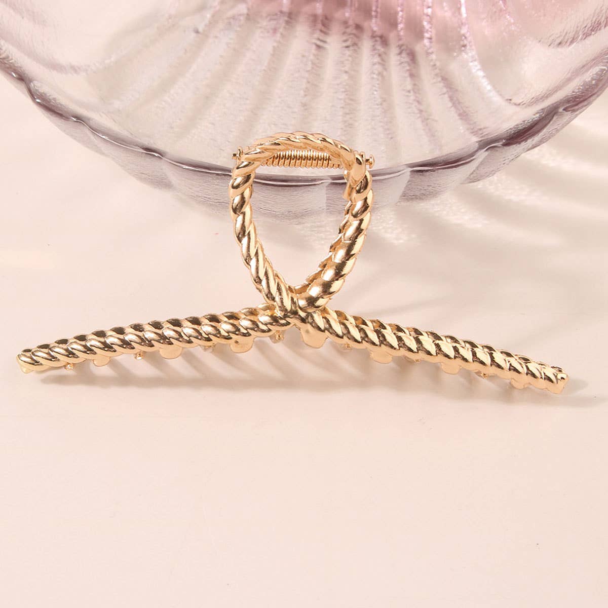 6-Pack Gold Tone Metal Hair Claws, Strong Hold_CWABE0199 - Cloth + Cabin