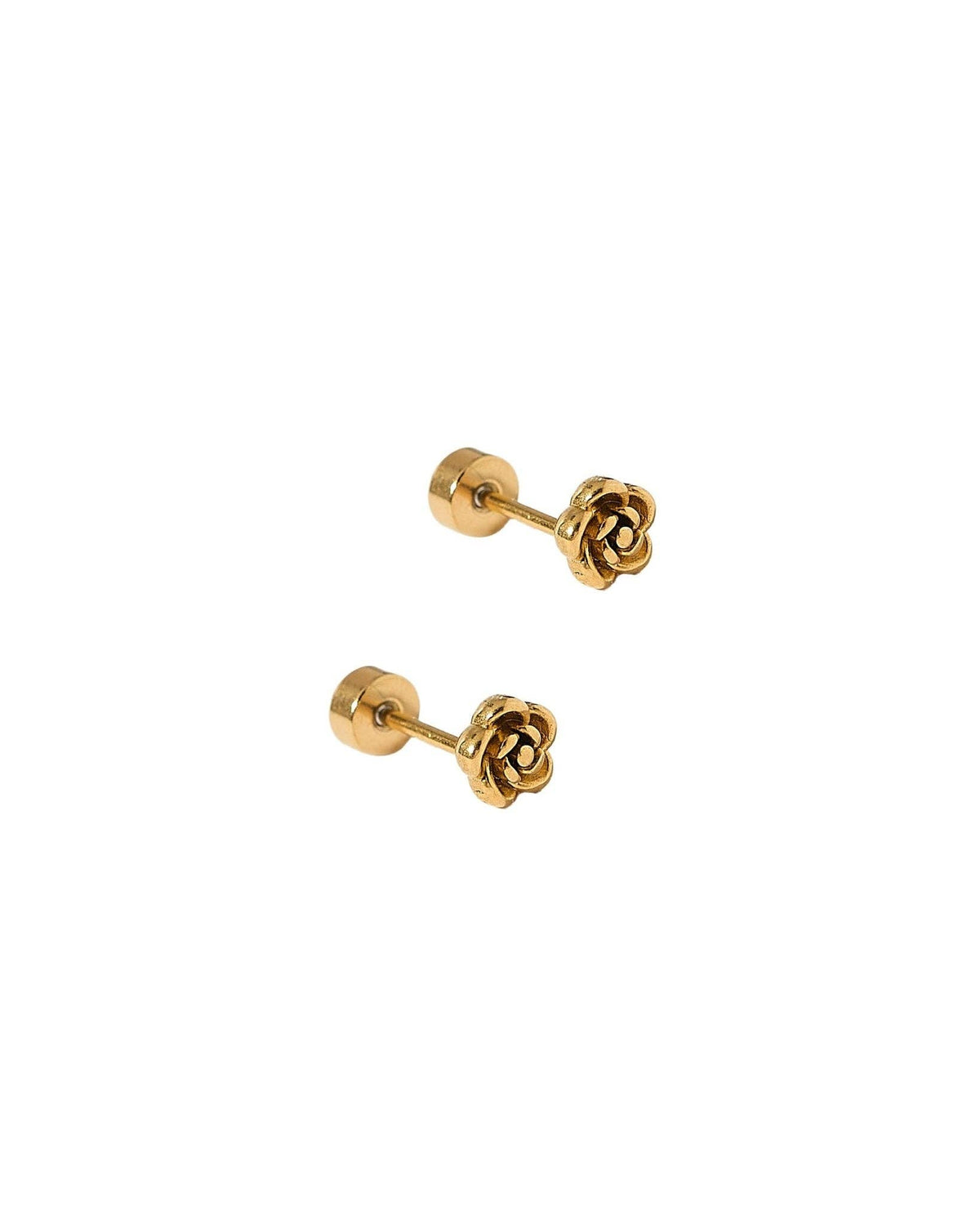 Screwback Stud Earrings - Rose Gold
