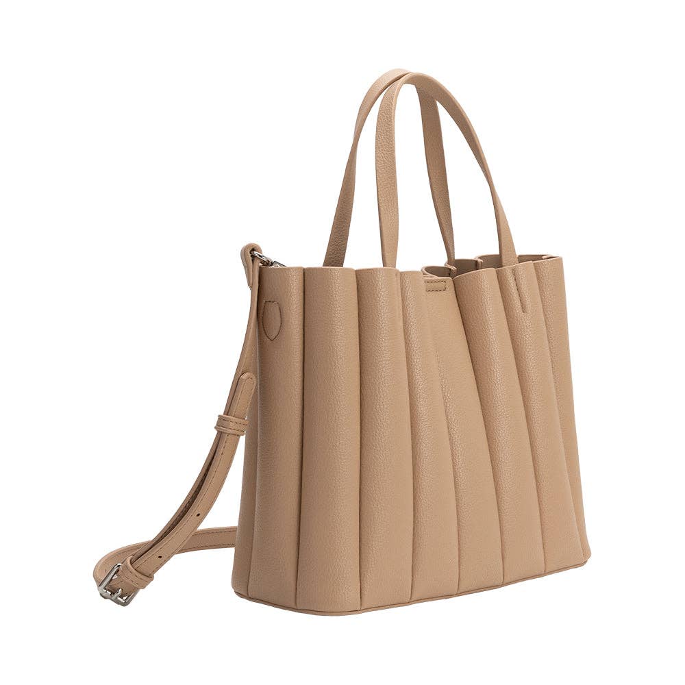 Adela Nude Recycled Vegan Leather Tote Bag - Cloth + Cabin