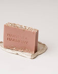 Harvest + Harmony Honey Oatmeal Goat Milk Soap on Soap Dish