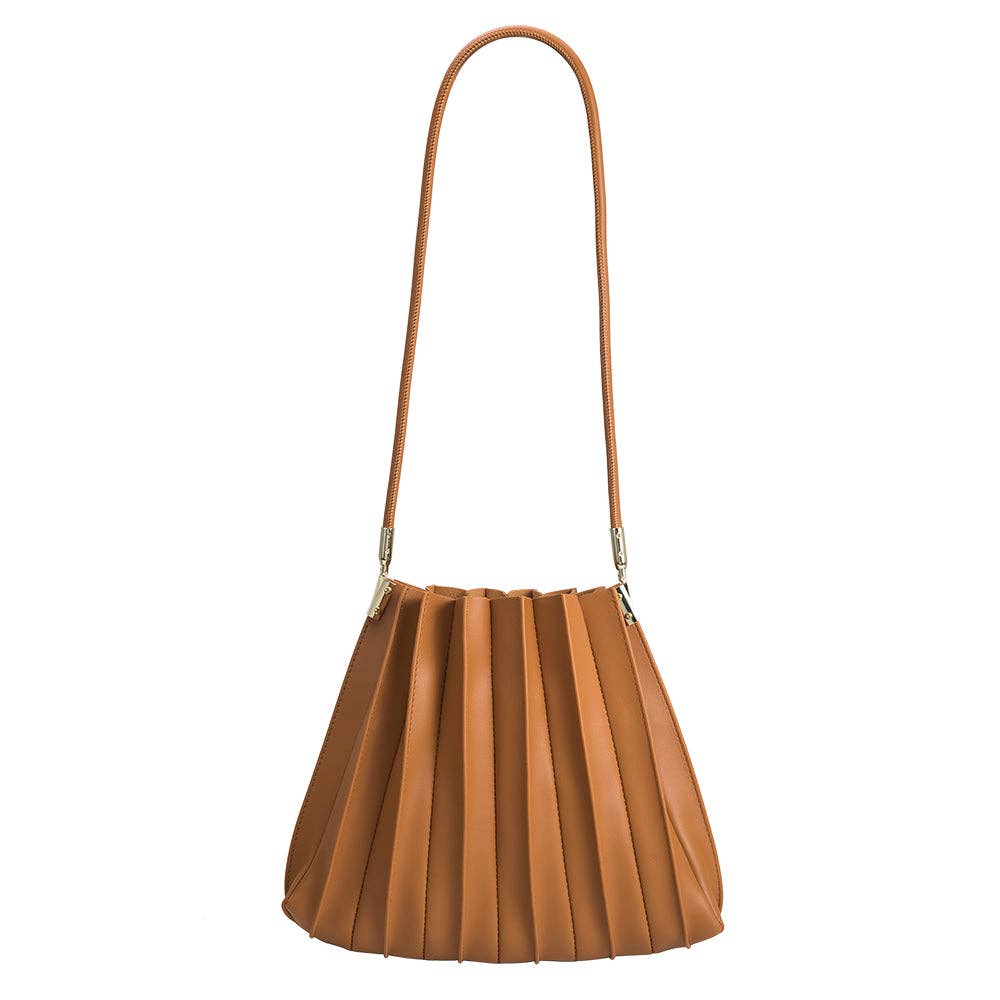 Carrie Tan Pleated Vegan Shoulder Bag - Cloth + Cabin