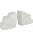 Marble Fluted Bookends / Set of 2 - Cloth + Cabin