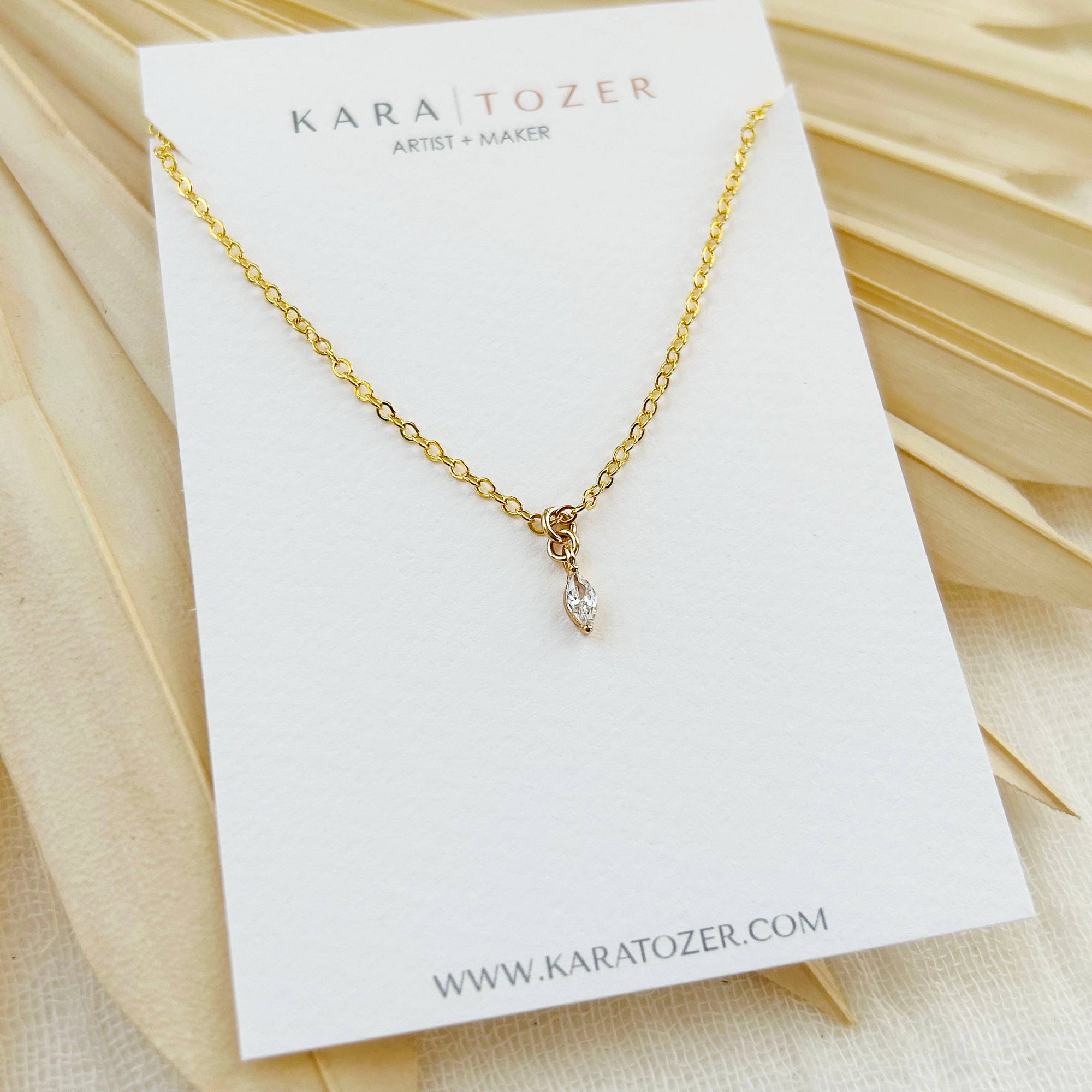 Dainty Marquise Necklace